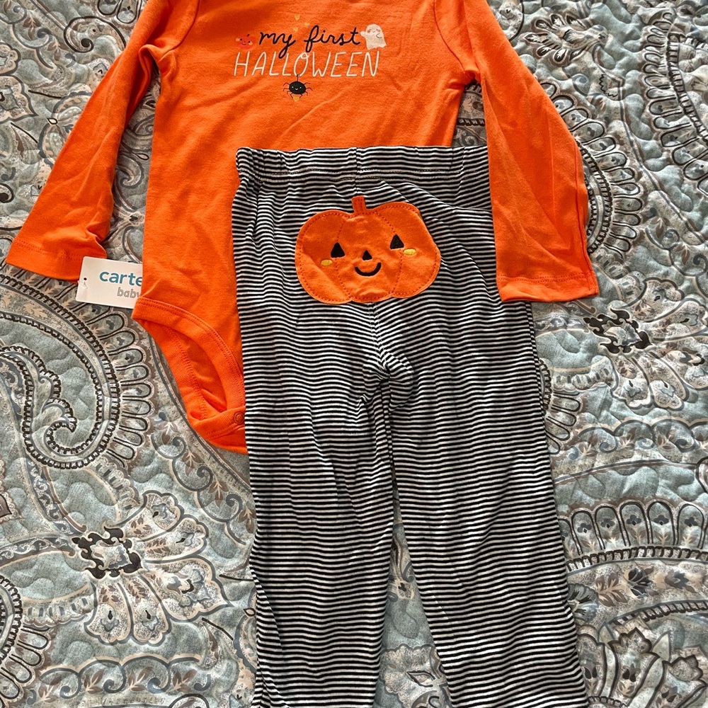 Carter's Halloween Pumpkin Costume in Orange and Black